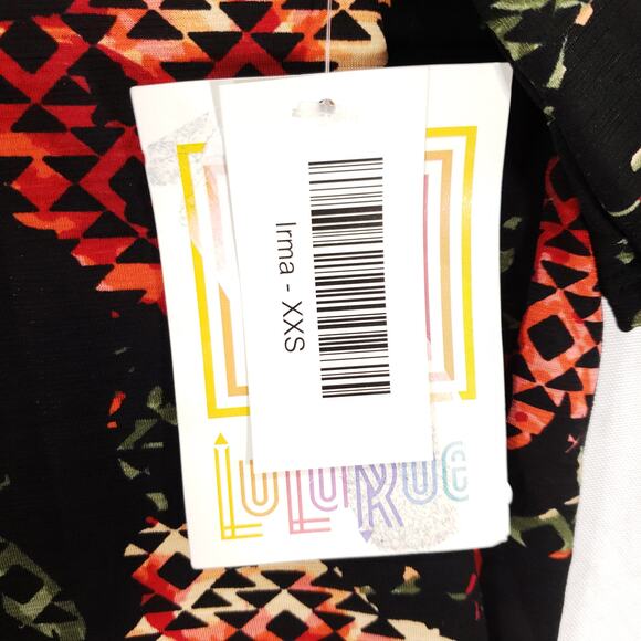 LuLaRoe Blouse Womens XXS Geometric Floral Lightweight Flowy Irma Tunic Shirt - Picture 8 of 8